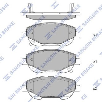 Колодки тормозные дисковые Hi-Q (SANGSIN) SP1579