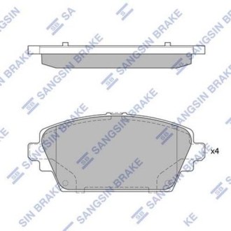 Колодки тормозные дисковые передние Hi-Q (SANGSIN) SP1582