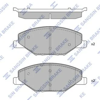 Колодки гальмівні дискові передні Hi-Q (SANGSIN) SP1595