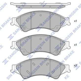 Колодки тормозные Hi-Q (SANGSIN) SP1596