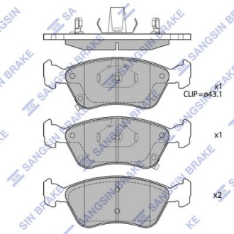 Колодки тормозные дисковые Hi-Q (SANGSIN) SP1597