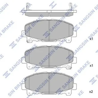 Тормозные колодки кт. Hi-Q (SANGSIN) SP1606