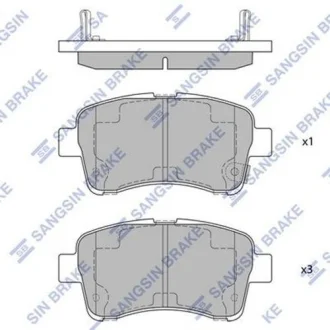 Колодки тормозные дисковые Hi-Q (SANGSIN) SP1633