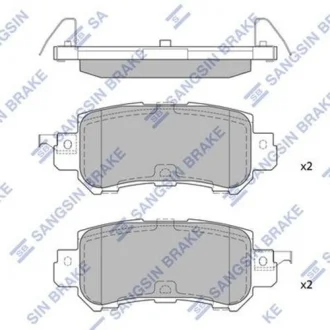 Колодки тормозные дисковые задние Hi-Q (SANGSIN) SP1672