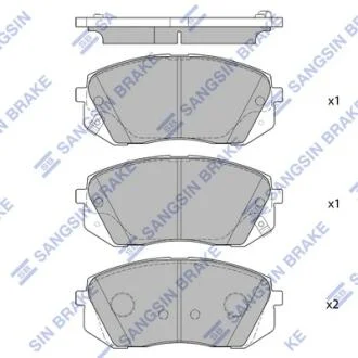 Колодка гальм. диск. HYUNDAI SONATA (LF) 16" 14 передн. (вир-во SANGSIN) Hi-Q (SANGSIN) SP1682