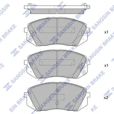 Колодки тормозные передние Hyundai Sonata (LF) 17INCH (14-) Hi-Q (SANGSIN) SP1683 (фото 1)