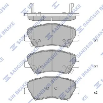 Колодки тормозные передние Renault Fluence (10-), Megane III (09-), Scenic III (Hi-Q (SANGSIN) SP1687
