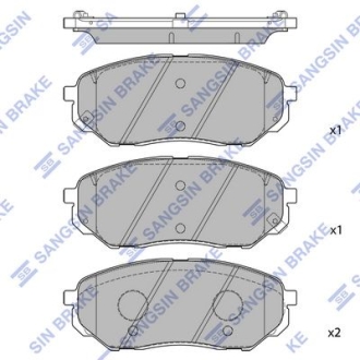 Колодки тормозные дисковые передние Hi-Q (SANGSIN) SP1690