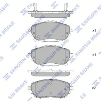 Колодки гальмівні передні Toyota Auris (NZE18) (12-), Corolla (NZE16) (12-) HI-Q Hi-Q (SANGSIN) SP1700A