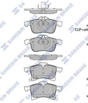 Колодки тормозные дисковые передние Hi-Q (SANGSIN) SP1703