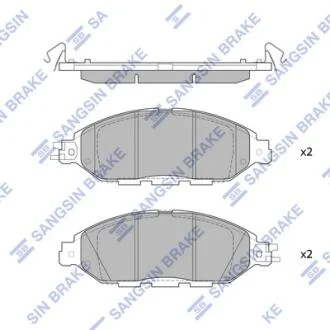 Комплект гальмівних колодок Hi-Q (SANGSIN) SP1713