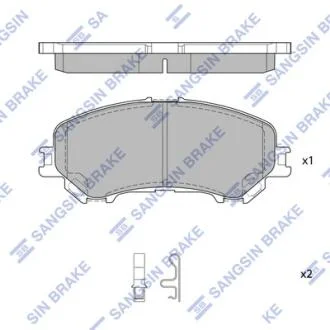 Колодки тормозные дисковые передние Hi-Q (SANGSIN) SP1715
