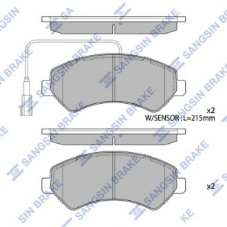 Комплект гальмівних колодок Hi-Q (SANGSIN) SP1716