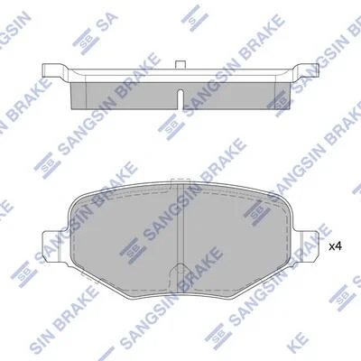 Колодки тормозные задние (дисковые) Ford Taurus (13-), Explorer (13-), Flex (14- Hi-Q (SANGSIN) SP1717 (фото 1)
