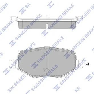 Колодки тормозные задние (дисковые) Ford Taurus (13-), Explorer (13-), Flex (14- Hi-Q (SANGSIN) SP1717