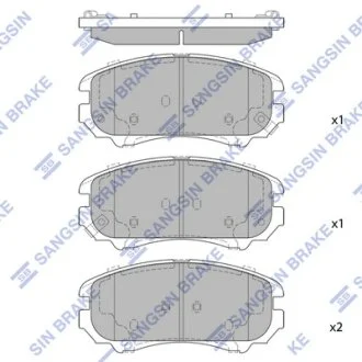 Колодки тормозные передние Kia Sportage (05-), Hyundai Tucson (05-) Hi-Q (SANGSIN) SP1724
