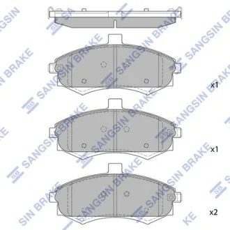 Колодки тормозные передние Hyundai Elantra (02-) Hi-Q (SANGSIN) SP1734