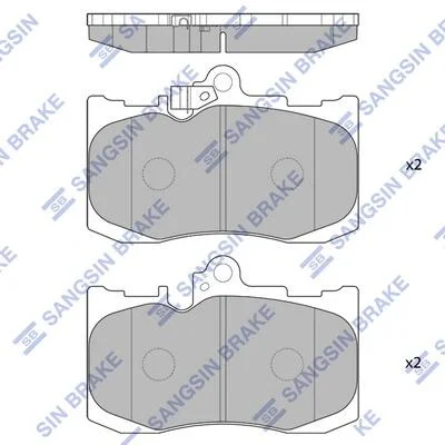 Колодки гальмівні передні Lexus GS350 (13-), IS350 (12-) HI-Q Hi-Q (SANGSIN) SP1773 (фото 1)