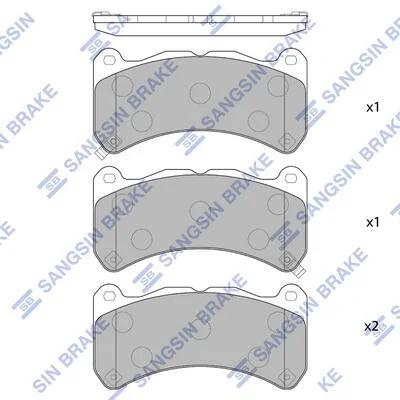 Колодки гальмівні передні Lexus IS F (08-) HI-Q Hi-Q (SANGSIN) SP1775 (фото 1)