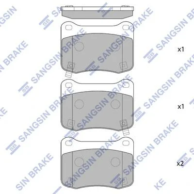 Колодки тормозные задние (дисковые) Lexus IS F (08-) Hi-Q (SANGSIN) SP1776 (фото 1)