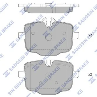 Колодки гальмівні задні BMW 5 (F10, F11, F18) (10-), 6 (F12, F13) (11-) HI-Q Hi-Q (SANGSIN) SP1793