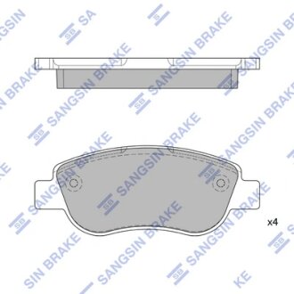 Колодки тормозные передние Renault Megane II (05-), Scenic II (05-) Hi-Q (SANGSIN) SP1808