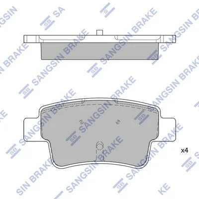 Колодки гальмівні задні (дискові) Fiat Punto (05-), Opel Corsa D (07-) HI-Q Hi-Q (SANGSIN) SP1809 (фото 1)