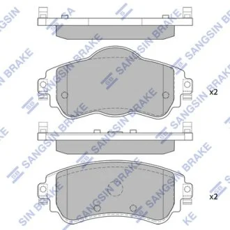 Колодки гальмівні передні Citroen C4 II (B7) (09-), DS4 (11-) HI-Q Hi-Q (SANGSIN) SP1829