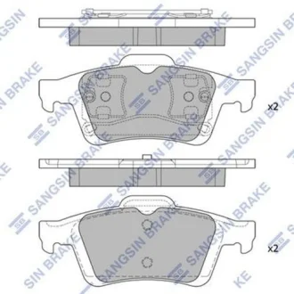 Комплект гальмівних колодок з 4 шт. дисків Hi-Q (SANGSIN) SP1834