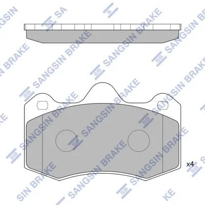 Колодки тормозные передние Renault Thalia (LB0/1/2), Seat Leon (1M1) (02-) Hi-Q (SANGSIN) SP1835 (фото 1)