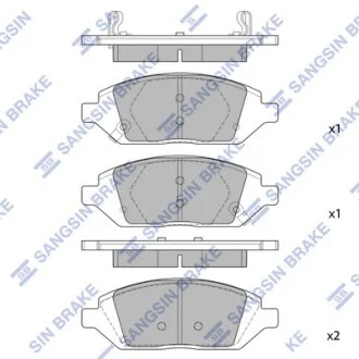 Колодки тормозные передние Chevrolet Spark 13INCH (15-) Hi-Q (SANGSIN) SP1836
