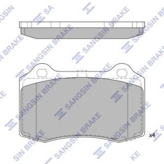 Колодки тормозные передние Volvo S60 (04-), Peugeot 406 (-06) Hi-Q (SANGSIN) SP1854