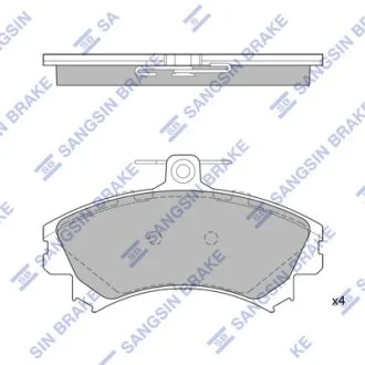 Колодки гальмівні передні Mitsubishi Carisma (-06), Colt (04-), Smart Fortwo (05-) HI-Q Hi-Q (SANGSIN) SP1859