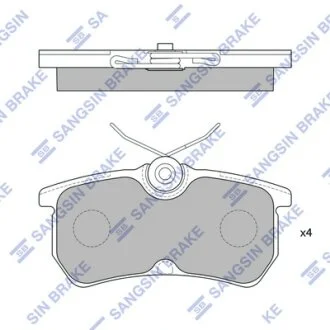 Колодки гальмівні задні Ford Fiesta (05-), Focus (-04) HI-Q Hi-Q (SANGSIN) SP1865