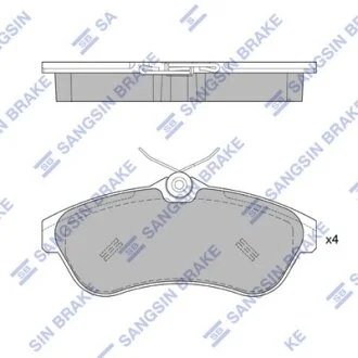 Колодки гальмівні передні Citroen C2 (03-), C3 (09-) HI-Q Hi-Q (SANGSIN) SP1866