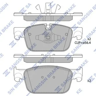 Колодки гальмівні передні Volvo S90 (17-), XC60 II (17-) HI-Q Hi-Q (SANGSIN) SP1867
