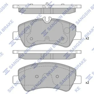 Комплект гальмівних колодок Hi-Q (SANGSIN) SP1884