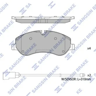 Комплект гальмівних колодок Hi-Q (SANGSIN) SP1885