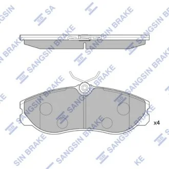 Колодки тормозные передние Ford Maverick (UDS,UNS) (-98), Nissan Terrano II (R20 Hi-Q (SANGSIN) SP1887