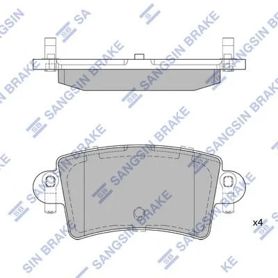 Колодки тормозные задние Renault Master II (JD) (00-) Hi-Q (SANGSIN) SP1895 (фото 1)