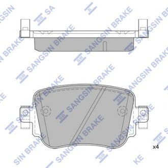 Колодки тормозные задние Audi Q3 (13-), VW Golf VII (12-) Hi-Q (SANGSIN) SP1900