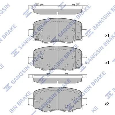 Колодки тормозные задние Fiat 500X (16-), Jeep Renegade (15-) Hi-Q (SANGSIN) SP1917 (фото 1)
