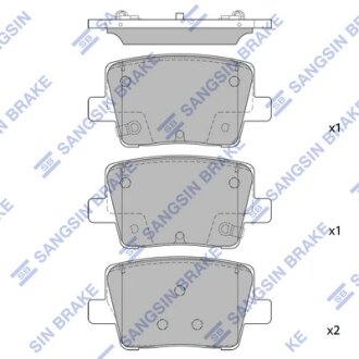 Колодки тормозные задние (дисковые) Kia K9 (RJ) (18-) Hi-Q (SANGSIN) SP1925