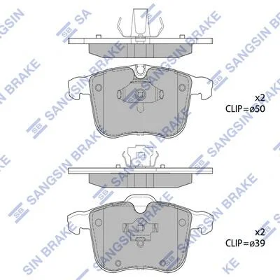 Колодки гальмівні передні Opel Signum (03-), SAAB 9-3 (YS3F) (07-) HI-Q Hi-Q (SANGSIN) SP1926 (фото 1)