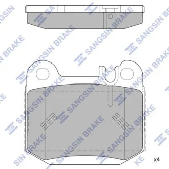 Колодки гальмівні задні (дискові) MB ML230 (W163) (-05) HI-Q Hi-Q (SANGSIN) SP1930