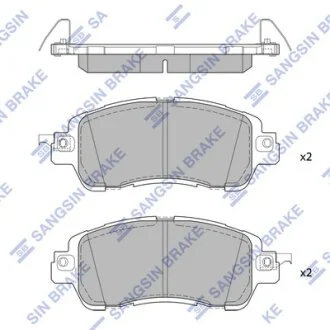 Колодки гальмівні передні Toyota Yaris (19-) HI-Q Hi-Q (SANGSIN) SP1974