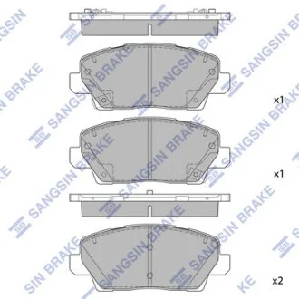 Колодки тормозные передние KIA Picanto (JA) 13inch (17-) Hi-Q (SANGSIN) SP1982