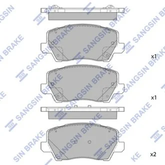 Колодки тормозные передние KIA Picanto (JA) 14inch (17-) Hi-Q (SANGSIN) SP1983