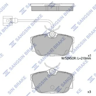 Колодки гальмівні задні VW Transporter IV (70XA) (-03) HI-Q Hi-Q (SANGSIN) SP1984