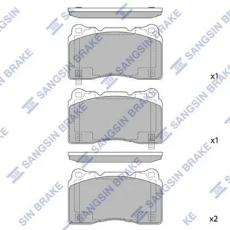 Колодки тормозные дисковые передние Hi-Q (SANGSIN) SP2119